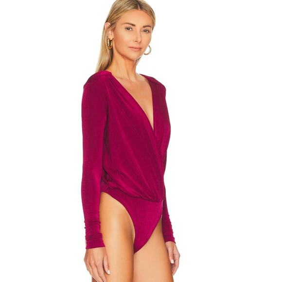 Michael Costello Gabriella Wrao Front Bodysuit NWOT Size Small - Picture 3 of 4